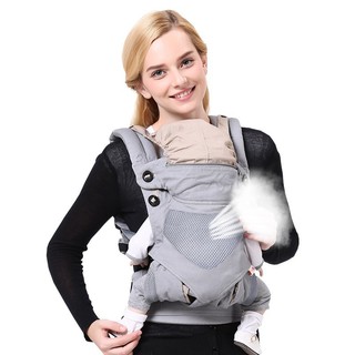 Địu em bé Mingo 360 trợ lực 4 tư thế thoáng khí, có đỡ đầu đỡ cổ, mũ trùm đầu cho bé từ 3-36 tháng