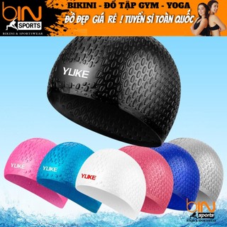 Mũ bơi người lớn yuke - ym620 - silicone không mùi, đàn hồi cao, phù hợp với tóc dài bin sports mb002