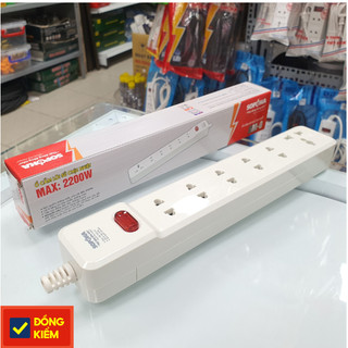 Ổ cắm điện không dây 6 lỗ, 4 lỗ, 3 lỗ lõi sứ 2200w 6m-0,4m-0, 3m-0 sopoka