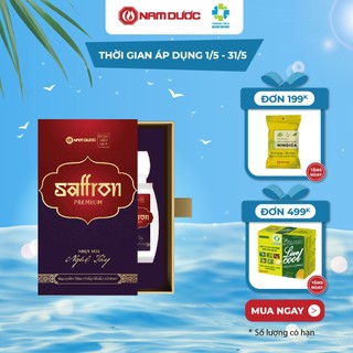 Hộp Saffron Premium Nam Dược, hộp 1g, Nhụy hoa nghệ tây nhập khẩu Iran, làm đẹp da, chống lão hóa, ngủ ngon