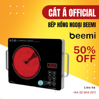 Bếp hồng ngoại BEEMI, bếp hồng ngoại đơn - Công Suất 2000W, mặt kính chịu nhiệt, chịu lực, không kén nồi !