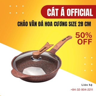 CHẢO CHỐNG DÍNH HỢP KIM NHÔM CÁT Á - ĐÁY TỪ - Có nắp kính - Độ bền cao, giá rẻ nhất thị trường [TFFP-525-24-XLD]