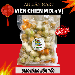 Cá Viên Chiên Mix tổng hợp, viên xiên rán ăn vặt 500g