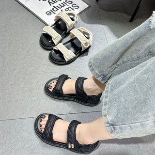 Sandal nữ hai quai chám gắn mác min loại đế mới  mã 192