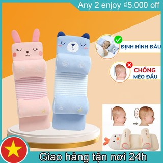 Gối chặn định hình đầu cho bé sơ sinh giúp định hình đầu, chống méo đầu bẹp đầu cho trẻ sơ sinh