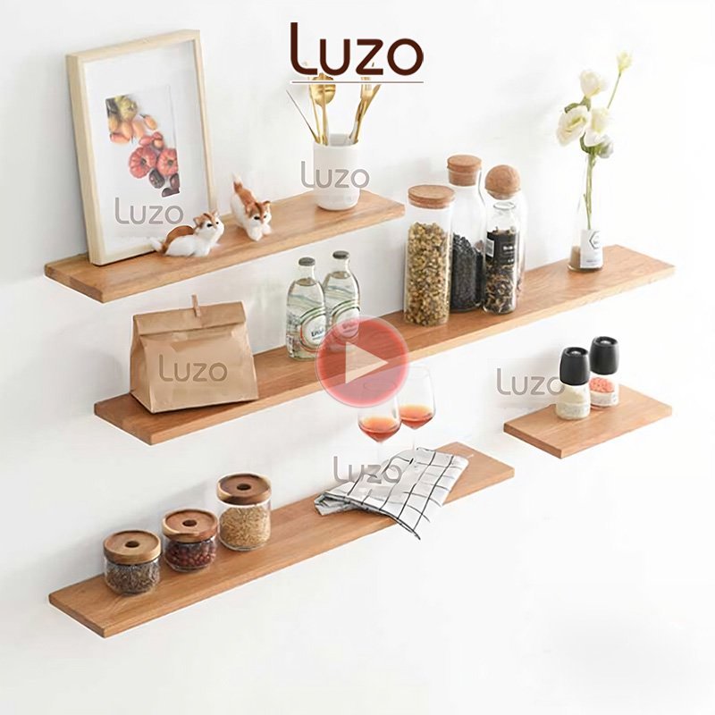 Kệ Gỗ Treo Tường Trang Trí Decor Phòng Khách Thanh Ngang - Tặng Kèm Phụ Kiện HCM | BigBuy360 - bigbuy360.vn