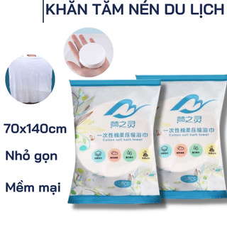 Khăn Tắm Viên Nén Cotton Soft Bath Towel khăn tắm Cotton 70x140cm khăn tắm du lịch