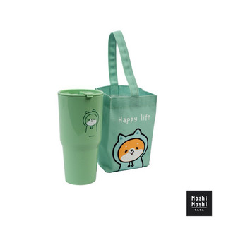 Ly nhựa + túi Moshi Thái