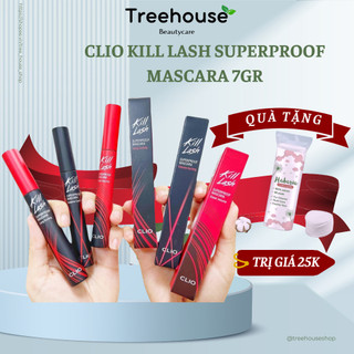 Mascara Kill lash - Chuốt mi CLIO Kill Lash Superproof Mascara 7g dài cong mi TREESHOUSE SHOP