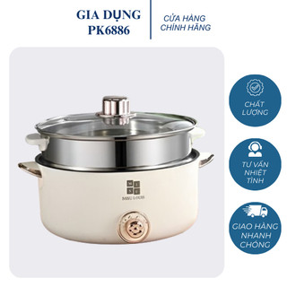 Nồi Lẩu Điện MISU LOUIS 28cm , Chống Dính, Kèm Giá Hấp