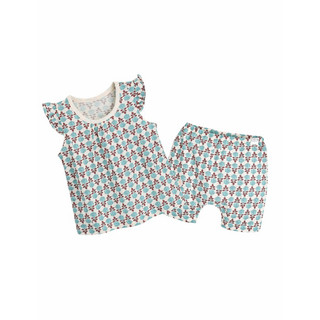 Bộ cotton xước mỏng mát Moi.moln xuất Hàn dư xịn