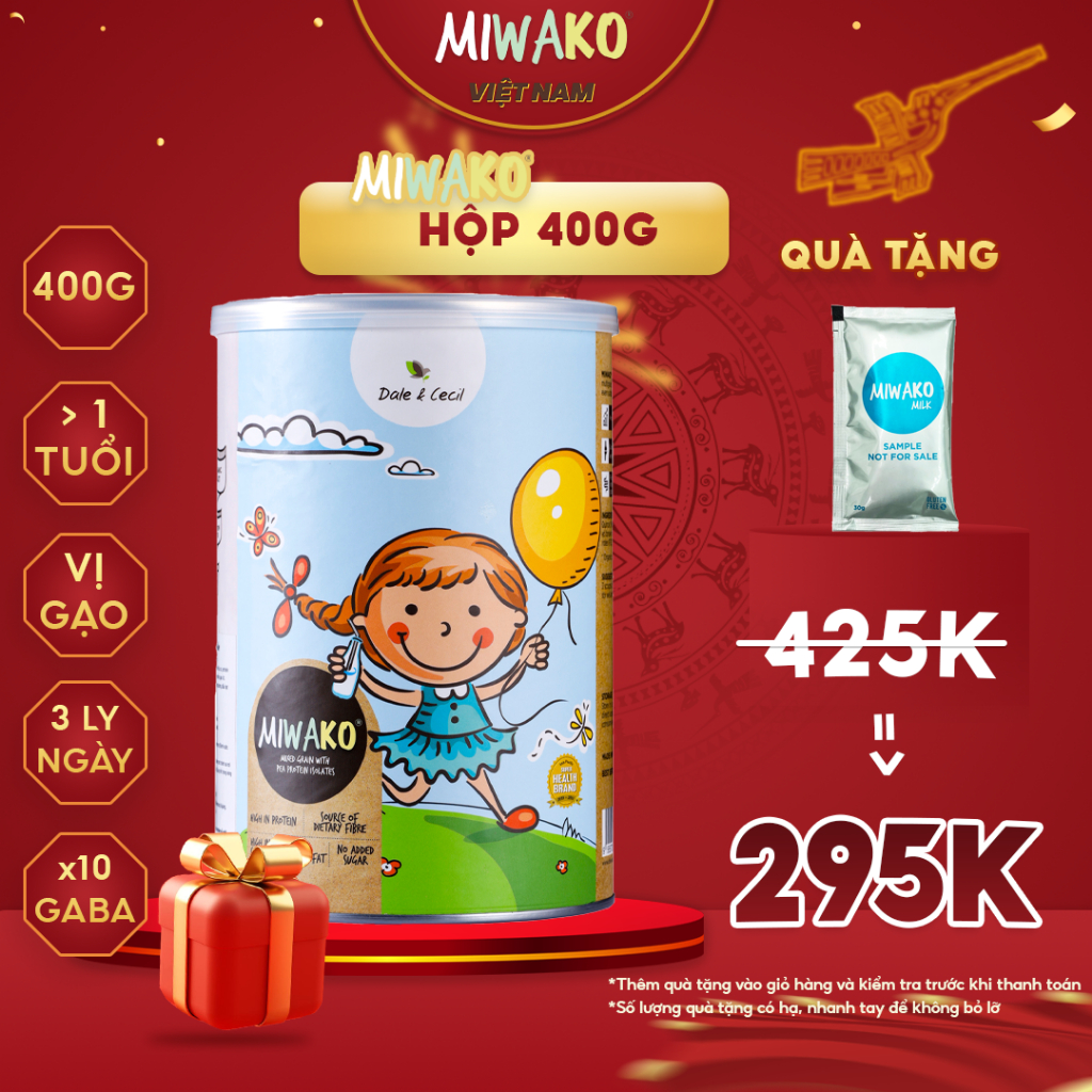 Sữa Hạt Miwako Vị Gạo Hộp 400g x 1 Hộp - Miwako Việt Nam