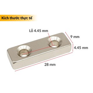 Nam Châm Đất Hiếm 2 lỗ 30x10x5 - CP6V