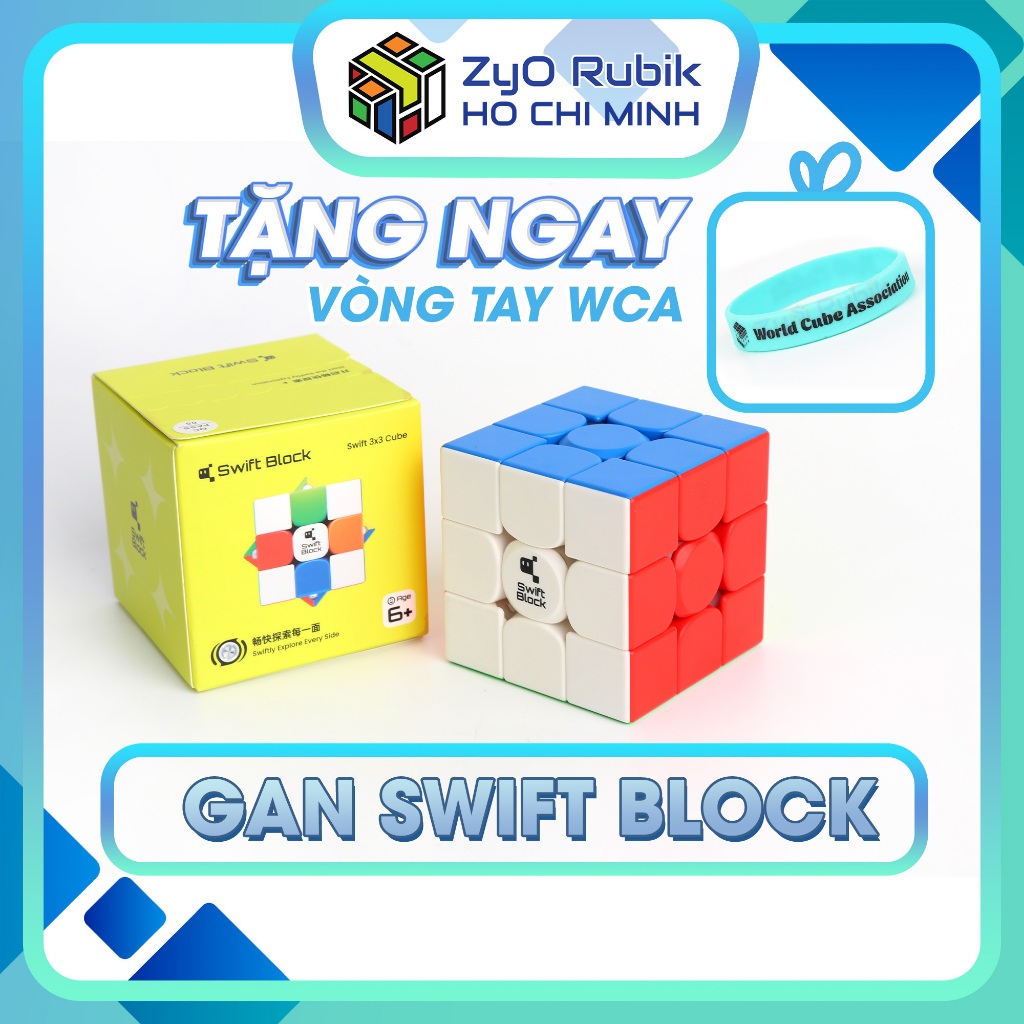 Combo Rubik Kèm Phụ Kiện Gan Swift Block Có Nam Châm Stickerless -Gan 355s -  My Hobby VN