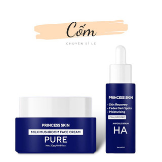 Combo kem nấm sữa và serum ha princess