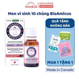 Men vi sinh 10 chủng bioamicus complete cho bé ăn ngon, hấp thụ tốt - chai 10ml