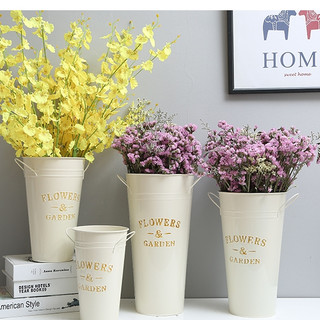 Bình hoa sắt Flower lọ cắm hoa thiếc Garden trang trí phòng khách chậu decor vintage