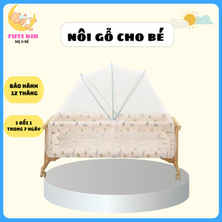 Cũi gỗ cao cấp cho bé siêu xinh_tuti.kid
