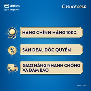 Sữa bột Ensure Gold Abbott hương lúa mạch 800g