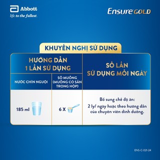 Sữa bột Ensure Gold Abbott hương lúa mạch 800g