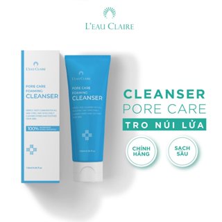 Sữa Rửa Mặt Sạch Sâu Chiết Xuất Tro Núi Lửa L'eau Claire Pore Care Foaming Cleanser 120ml