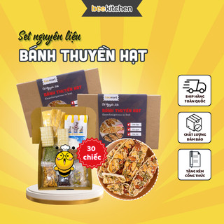 Set nguyên liệu làm Bánh thuyền hạt dinh dưỡng Nhà Bee thành phẩm 30 bánh