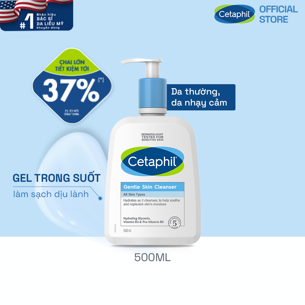 Sữa Rửa Mặt Cetaphil Gentle Skin Cleanser 1000ML, 500ML, 250ML, 125ML | BigBuy360 - bigbuy360.vn