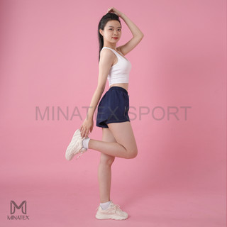 MINATEX - B7Đ1,Đ2 - Bộ tập gym yoga earobic chạy bộ, quần đùi 2 lớp mỏng vừa, mềm mại thoáng mát, sẵn mút ngực dày dặn