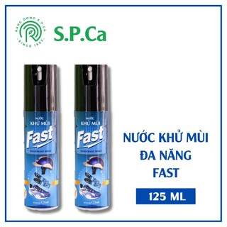 Xịt khử mùi đa năng fast 125ml khử mùi hôi trong giày vớ, nón bảo hiểm, xe ô tô - spca000001