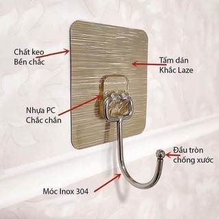 Set 10 móc chịu lực- móc dán tường chịu lực