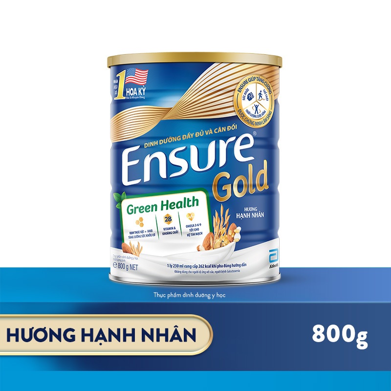 Sữa bột Ensure Gold Green Health 800g/ 850g