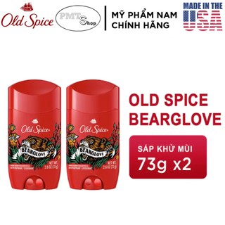 (NK Mỹ) Combo 2 Lăn khử mùi Old Spice Bearglove 73g sáp trắng Made in USA