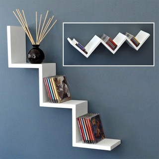  Kệ sách gỗ ziczac  giá treo tường để sách chữ V tủ để đựng đỡ kê vở cho bé decor nhỏ mini  Home 