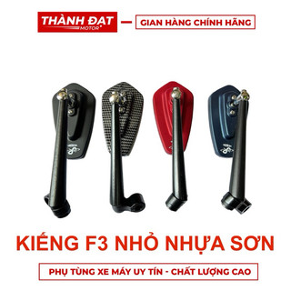 Gương kính chiếu hậu xe máy cao cấp kiểu dáng sáu cạnh hiện đại màu Đỏ và Đen  , mặt kính chống chói