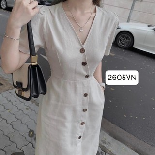 Váy Linen 2 Màu 2605VN