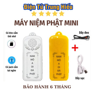 Máy niệm phật mini, loa nghe pháp 11b 55b nhỏ gọn, có dây đeo cổ, chân cắm tai nghe, thẻ nhớ - bh 6 tháng
