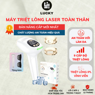 Máy Triệt Lông LUCKY Mini, Triệt Lông Tại Nhà, Công Nghệ Triệt Lạnh, Trẻ Hóa Làn Da, An Toàn MTL03