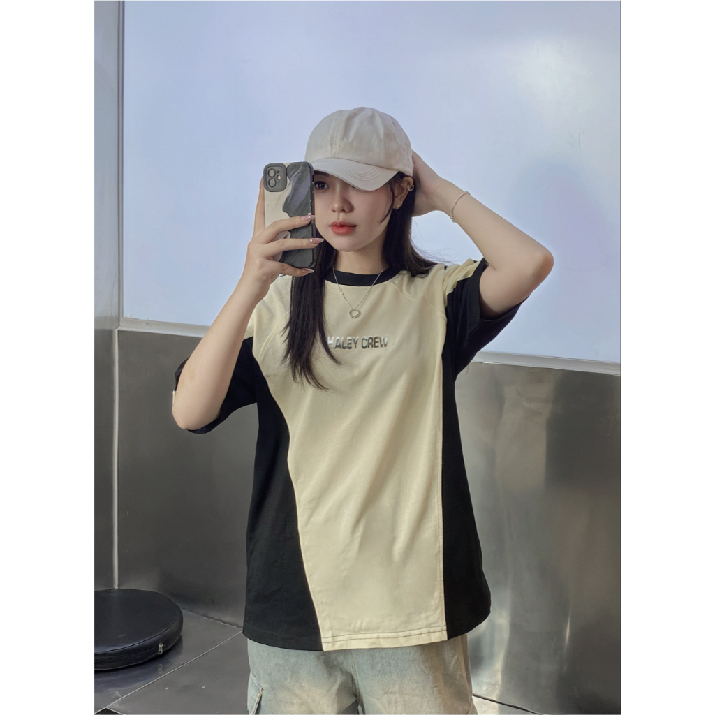 Áo Thun Lạnh Unisex  HALEY NT90 form rộng tay lỡ nam nữ cao cấp 100% cotton thoáng mát | BigBuy360 - bigbuy360.vn
