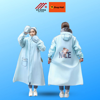 Áo mưa thời trang Didooglt có khoá kéo tiện lợi hình gấu Nice ( Mẫu Mới Nhất )