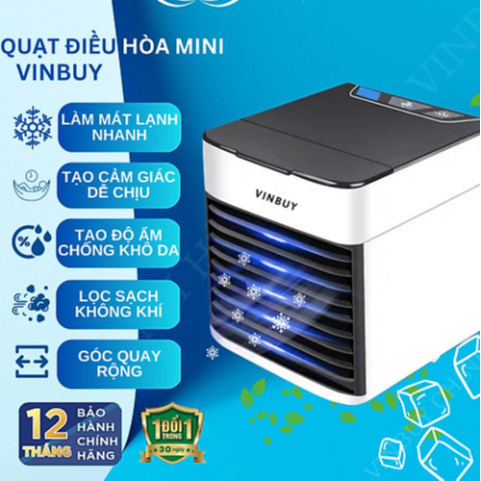 Quạt Điều Hòa Mini - Máy Điều Hoà Hơi Nước Siêu Mát - Quạt Tạo Ẩm Làm Mát Không Khí Để Bàn Arctic Air - GD Electronic