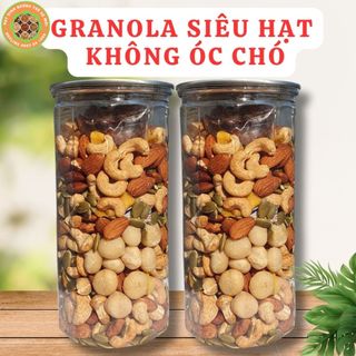 Ngũ cốc Granola Siêu Hạt Không Óc Chó, Không Yến Mạch, Túi trái cây để riêng