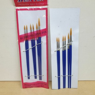 [MUA SỈ GIẢM 10%] [COMBO 2 BỘ] Cọ vẽ bộ (6 cây/bộ), đầu cọ nhọn (03419)