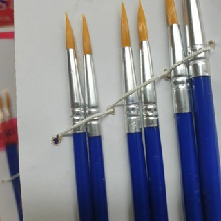 [MUA SỈ GIẢM 10%] [COMBO 2 BỘ] Cọ vẽ bộ (6 cây/bộ), đầu cọ nhọn (03419)