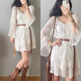 Áo lưới dáng dài cá tính mùa hè