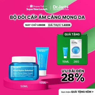 Bộ đôi Cấp ẩm Căng mọng da Dr.Jart+ - Kem dưỡng ẩm mỏng nhẹ & Essence Cho Da khô & Xỉn màu