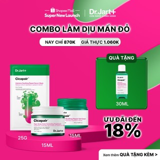 Combo Làm dịu Mẩn đỏ Dr.Jart+ - Kem Dưỡng | Treatment cho Da Nhạy Cảm