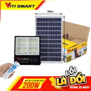 Đèn Sân Vườn Năng Lượng Mặt Trời 200w IP 67 Chính Hãng VITI SMART Bảo Hành 2 Năm, Đèn LED Sân Vườn