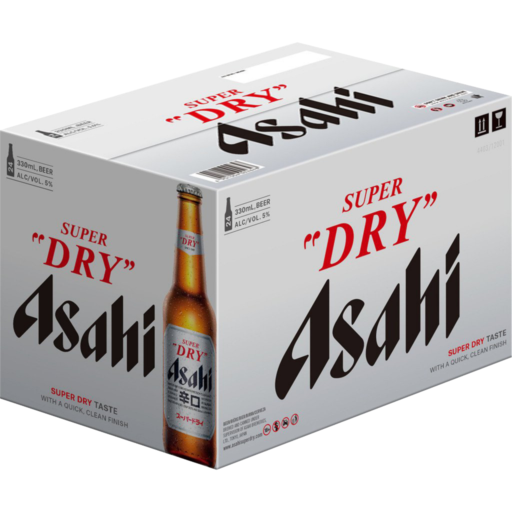 Bia Asahi Super "DRY" thùng chai 330ml
