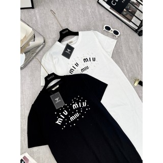 Váy Phông Miumiu Dáng Dài Đính Ngọc Trai Xẻ Cạnh Đầm Suông Nữ Freesize Form Thụng Rộng
