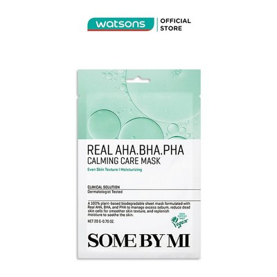 [Mã FMCGWA101 giảm 8% đơn 250K] Mặt Nạ Giấy Some By Mi Real AHA-BHA-PHA Calming Care Mask 20g